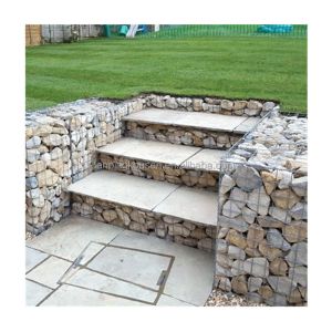 Galvanized / PVC Coated Gabion Cage Durable Gabion Stone Basket