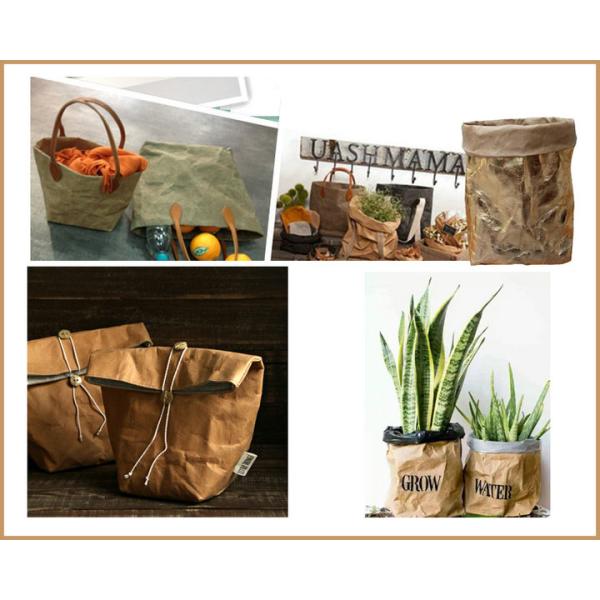 Recyclable Eco friendly Green / Blue Soft Washed kraft Paper For Grocery Bags Recyclable Eco Friendly Green / Blue Soft Washed Kraft Paper For Grocery Bags