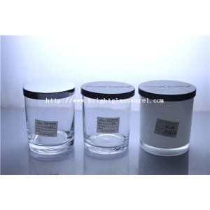 wholesale glass candle holder with lid