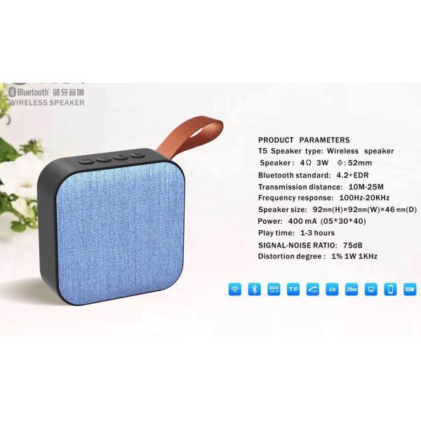 Fabric Square bluetooth speaker, Portable Music bluetooth speaker for Camping use