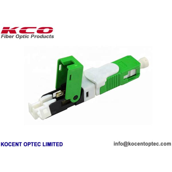 Buy Green Fiber Optic Fast Connector with Insertion Loss 0.2dB Return Loss 55dB and Tensile Strength >30N for FTTH Applications at wholesale prices