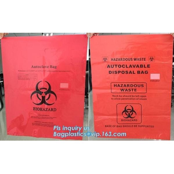 Buy biohazard red color disposable plastic medical bags, Autoclave Biohazard Bags Medical Disposable Plastic Bags, bagease at wholesale prices