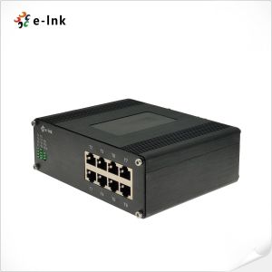Unmanaged 8 Port 10/100/1000BASE-T Gigabit Din Rail Ethernet Switch 48V DC