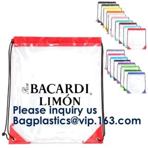Promotion Small Cloth Gift Clear Pvc Drawstring Backpack Bag,Fashion Transparent