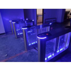 Intelligent Speed Gate Turnstile With Temperature Rfid System Access Control