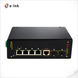 Unmanaged Ethernet Switch 4 Port 10/100/1000T 60W High Power PoE To 2-port 1000X