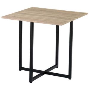 Oak MDF H30in Table 5 Piece Bar Stool Set / 5pc Pub Table Set