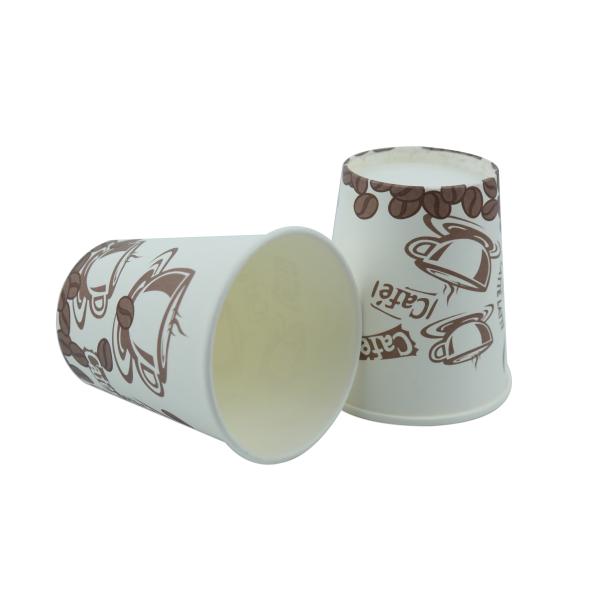 Biodegradable Design Single Wall Paper Cups PE Coated With Outer Wall Printed