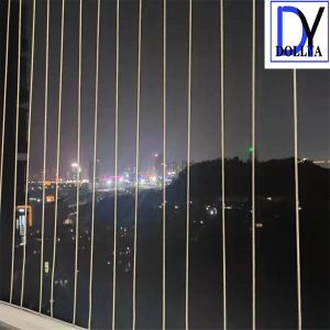 Fixed Window Invisible Grille with Aluminum Alloy Frame and Nylon Coating for Home Security