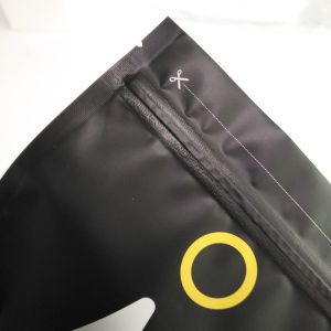 1 kg 500 grams 250 grams Stand Up Black Matte Coffee Packaging Bag With Top