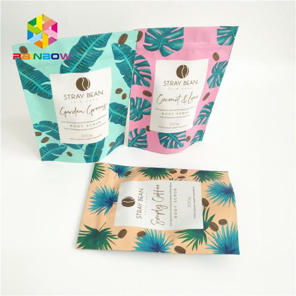 Custom Resealable Heat Seal Stand Up Paper Bag Snack Cookies Food Packaging Zipper Bag