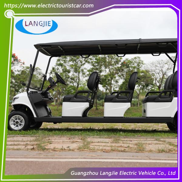 8 Passenger Electric Golf Cart Custom Golf Carts AC Motor With Black Roof