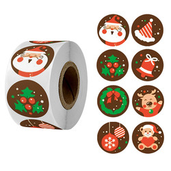 Personalised Gift Label Stickers , Merry Christmas Round Stickers