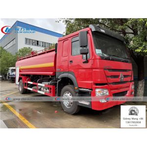China Sinotruk Howo 4x2 Fire Fighting Truck With 15cbm Water Tank on sale