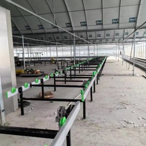 Growing System Rolling Greenhouse Tables Adjustable Shuttle Bench System