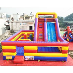 0.55mm PVC Inflatable Amusement Park Adult Bouncy Castle Slides