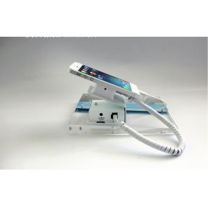 COMER anti shoplift cable locking for gsm Mobile phone with acrylic label stand
