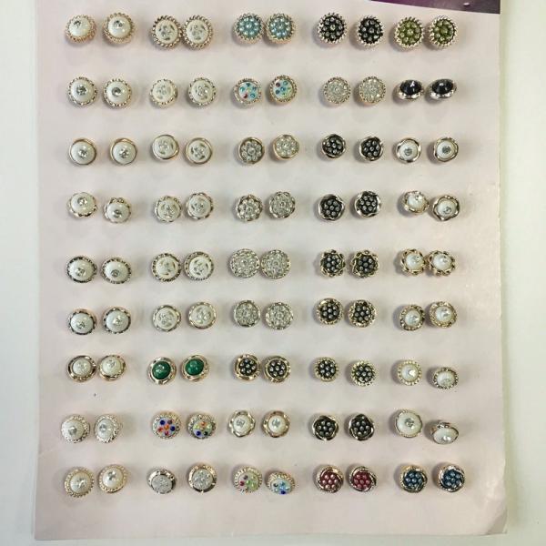 wholesale 40L 44L crystal rhinestone 25MM acrylic diamond button with metal back