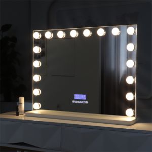 15 / 18 Bulbs Hollywood Vanity Mirror Customized Dimmable Makeup Mirror 4000K