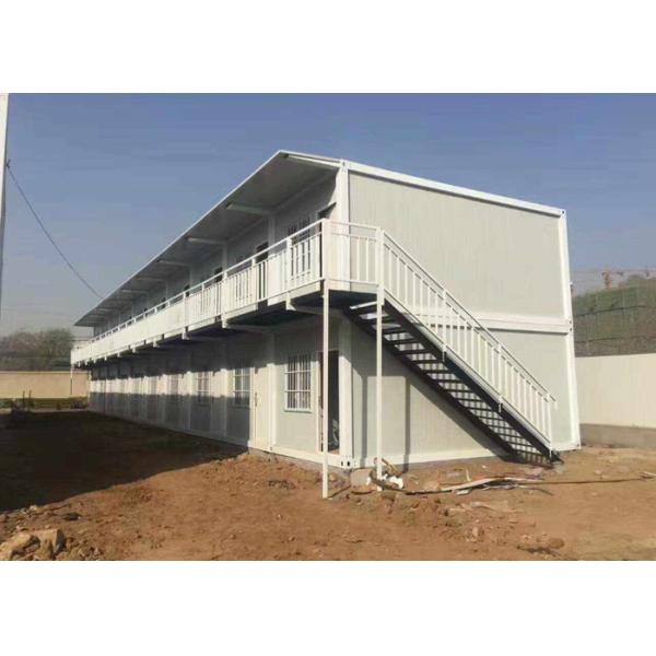 Multifunctional Flat Pack Container House White Color 6000mm * 2438mm * 2891mm