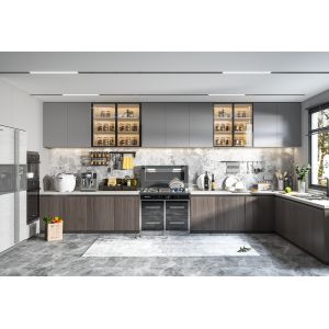 Manufacturer Customized Designs Modern MDF High Gloss Lacquer Kitchen Cabinet