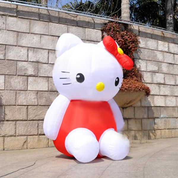 Lovely Customize Inflatable Hello Kitty For Advertisement , Double Tripple