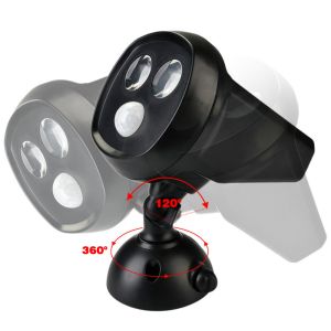 DIM HIGH Modes 3.7V 2000mAh 9W Solar Motion Sensor Wall Light IP65