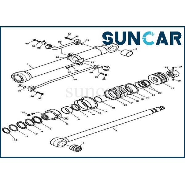 DOOSAN Bucket Seal Kit K9005434 DX140LC DX160LC-3 Excavator Hydraulic Cylinder Service Kit