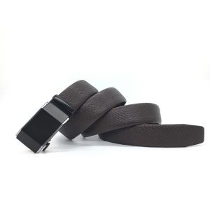 Men Formal Dress Belt Ratchet Leather Strap With Removable Buckle For Big And