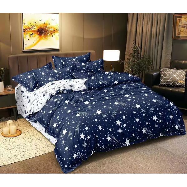 Luxury Modern Logo Bed Sheet Set 100% Cotton microfiber Case bedding set Customized Logo
