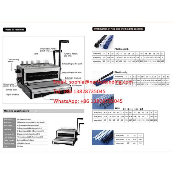 Multifunctional 3/1 Book Binding Punching Machine