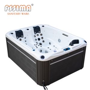 Whirlpool Massage Outdoor SPA Bathtub Freestanding 3 People Hot Tub