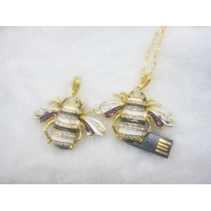 China Customized Logo Animal Diamond necklace Jewelry USB flash drive 8Gb on sale