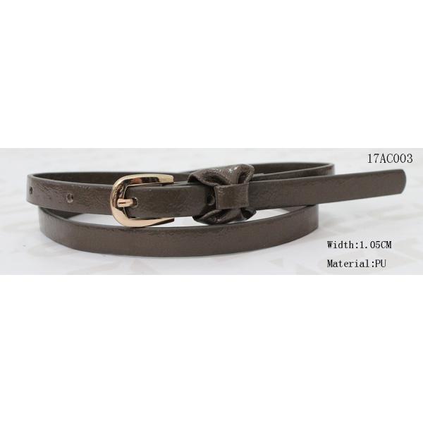 Buy Round Tip PU Bowknot Loop Girls Elastic Belt , Gold Buckle Taupe Kids Dress Belt at wholesale prices