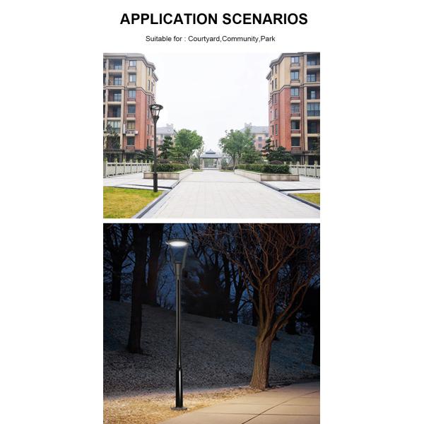 SMD 3030 AC220-240V LED Park Lights PF0.95 30° Sensor for Garden Yard Street Lighting