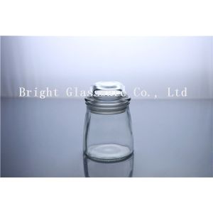 Clear different size glass candle jar