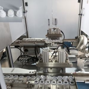 China Automatic Cap Assembly Machine Flip Top Drink Bottle Cap Assembly Machine With Folding And Closing Function on sale