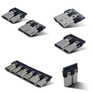 USB 3.0 Version 4 Pin Micro Connector With Stainless Steel Shell