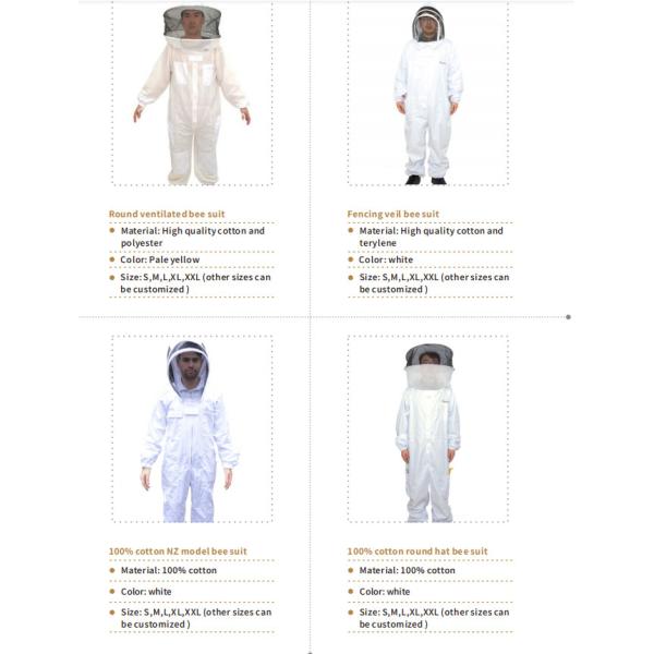 Beekeeping Protective Clothing With Pencing Vail BEconomy Type Beekeeping Outfits