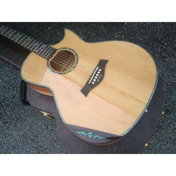 Factory AAAA 14 frets Auditorium folk Guitars Orchestra all solid imported apple wood acoustic electric guitar