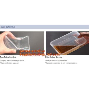 Airtight leakproof microwave custom rectangle plastic meal compartment bento