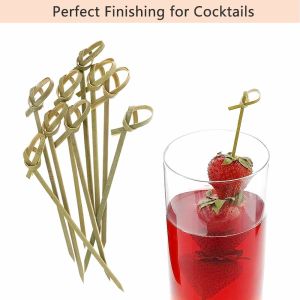 Convenient AB Grade 12cm Knotted Bamboo Skewers