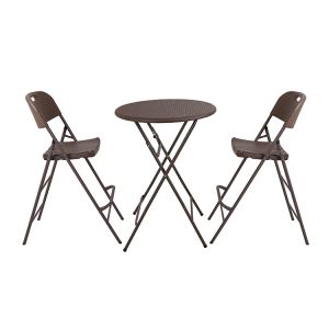 80cm Round Plastic Bar Height Folding Table 110cm Height Easy To Storage