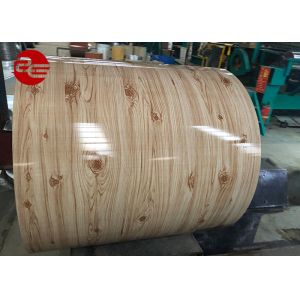 Wood Grain Printed PPGI Steel Coil Colour Coated 1250mm Width