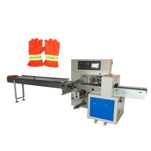 Customized Pillow Packaging Machine Protective Gloves Packing 60 Bags / Min