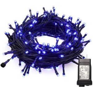 Quality Night Blue Twinkle Christmas Lights Plug In 240V 200 Count LED Extendable for sale