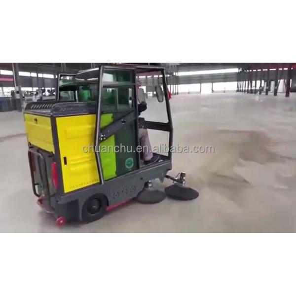 Dust Cleaning Ride On Floor Sweeper Machine Driving Type and Pure Electric Energy Type