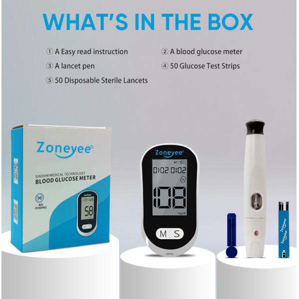 Buy Portable Home Use Blood Glucose Meter With Test Strips Blood Sugar Monitoring at wholesale prices