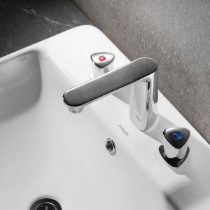 Two Handle Widespread Bathroom Faucet Chrome Deck Mounted