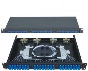 19’’Standard Structure SC24 Rack-Mounted Fiber Optic Patch Panel Terminal Box